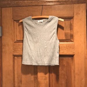 Light Gray Cropped Tank Top